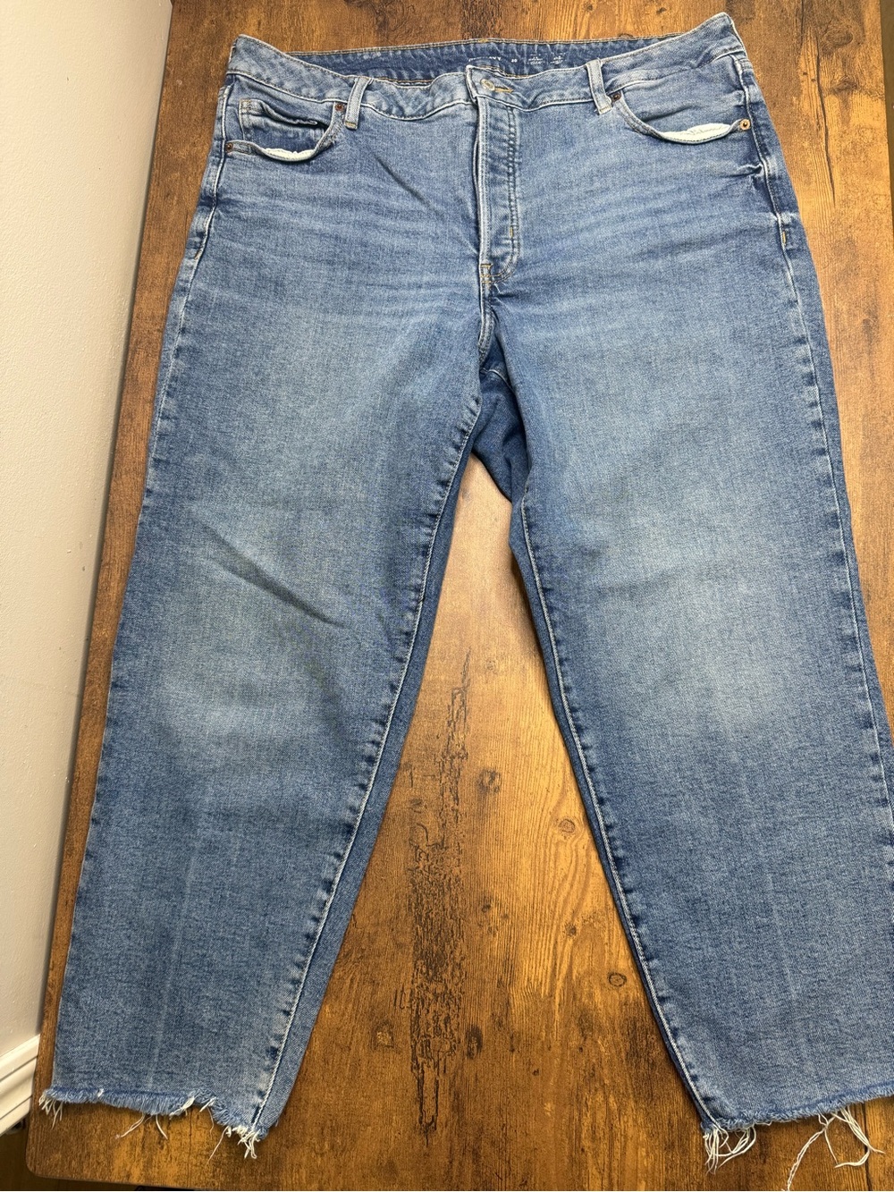 Old Navy Denim OG Straight High-Rise Jeans - Light Blue Plus Size 20